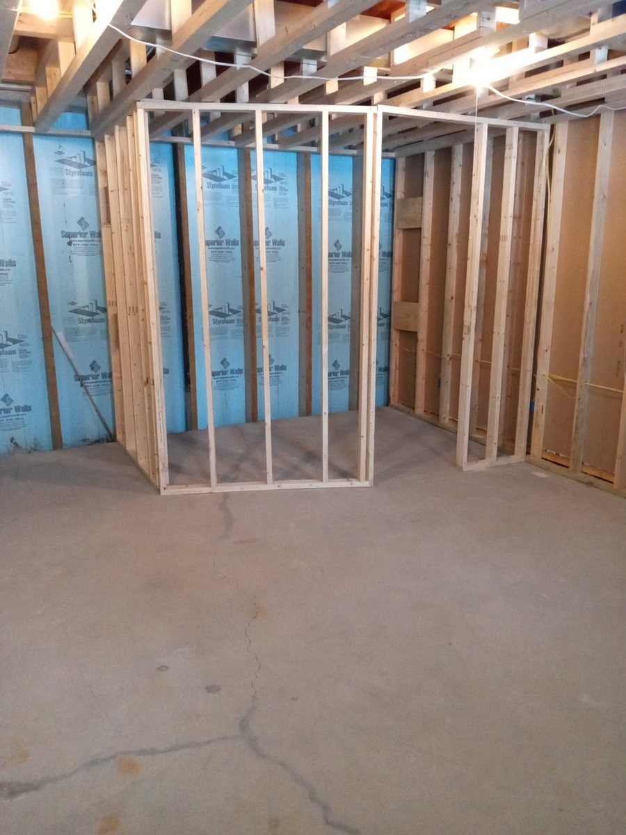 Interior framing ready for finish work.